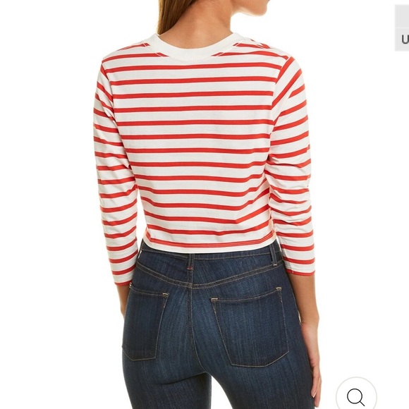 X Karla Pink Striped Crop Tee - Picture 2 of 5